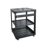 Riveco 12u Network Rack With Reinforced Top Cover - 4 Post Floor On Whee.... Fixed Price $302.59.