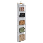 Syeeiex Hanging Handbag Purse Organizer With Zippers, 5 Mesh Shelves,clear Sl.... Fixed Price $39.49.