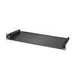Vented Cantilever 1u Universal Rack Shelf, 6" Deep For 19" Racks, 40lbs Capacity. Fixed Price $28.99.