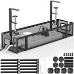 Under Desk Cable Management Tray - Gzokmog No Drill Cord 15.75", Black-1 Pack. Fixed Price $29.07.