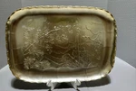 Vintage Arthur Armour Pine Mountain Gold Anodize Aluminum Tray 12". Fixed Price $22.88.
