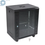 12u Enclosed Server Rack 15.5" Deep, Secure Lock Glass Front & Sides. Fixed Price $88.05.