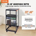20u Open Frame Server Rack, 23-40 In Adjustable Depth, Free Standing Or Wall Mo. Fixed Price $152.59.