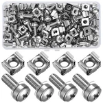 Qxayxa 110 Pcs/55 Set Rack Mount Screws And Cage Nuts For Server Cabinet Cage.... Fixed Price $20.99.