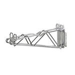 24" Fixed Wall Mount Double Wire Shelf Bracket, Chrome Finish. Fixed Price $53.99.