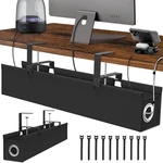 Under Desk Cable Management Tray No Drill, Suolaao 30 Inch Cord Organizer Wit.... Fixed Price $29.95.