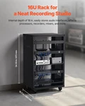 16u Av Rack, 200 Lbs Max Capacity, Home Recording Studio Rack With Lockable Cast. Fixed Price $165.34.