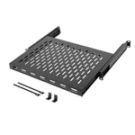 Tecmojo 1u Sliding Rack Shelf,4-post Vented Mount Shelf,13.8in Deep With Ad. Fixed Price $55.43.