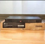 Tp-link Tl-sg1218mp 18-port Gigabit Rackmount Switch 16 Port Poe+. Fixed Price $89.00.