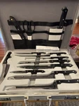 24 Piece Knife Set Ronco Showtime Six Star Cutlery Stainless Steel Knives W/case. Fixed Price $75.00.