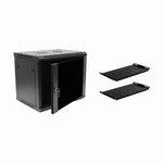 9u It Wall Mount Network Server Cabinet Rack Enclosure Glass Door Lock W/shelves. Fixed Price $319.99.