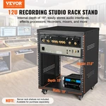 12u Av Rack Stand, 300 Lbs Capacity, Network Stereo Recording Studio With. Fixed Price $119.87.
