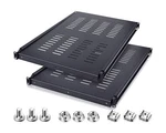 Hortsun 2 Pieces 1u Adjustable Server Rack Mount Shelf Vented Universal Tray .... Fixed Price $145.04.