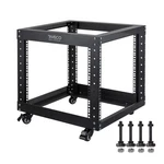 Riveco 9u Open Frame Server Rack With Casters- Heavy Duty 4 Post Quick Assembly. Fixed Price $203.80.