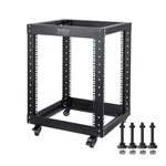 12u Server Rack Open Frame With Casters-riveco 4 Post Quick Assembly 19-inch,.... Fixed Price $228.34.