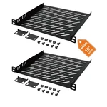 Tecmojo 2 Pack 0.5u Rack Mount Shelf For 10" Server Rack, 7.87" Deep Vented C.... Fixed Price $42.14.