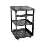 Riveco 15u Network Rack With Reinforced Top Cover - 4 Post Floor On Whee.... Fixed Price $332.21.