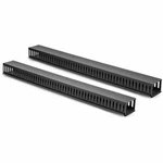 Rocstor - Y10e050-b1 Vertical Cable Organizer With Finger Ducts 0u. Fixed Price $79.95.