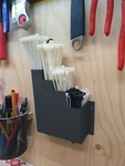 Large Black Cable Tie Holder Zip Storage Rack Wall Mount Organizer. Fixed Price $19.93.