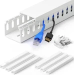 Zhiyo 99in(6x L16.5in) Server Rack Cable Management Raceway, H1.4in X W1.6in Cab. Fixed Price $26.77.