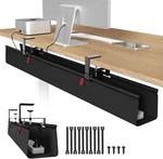 Univivi No-drill Extendable Under Desk Cable Tray 48" Fabric Clamp/screw Mount. Fixed Price $93.99.