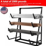 Heavy Duty Wall Mount Lumber Storage Rack, 4-level Snap-fit Wood Organizer. Fixed Price $268.47.