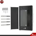 6u Network Server Cabinet Rack Wall Mount 15.5'' Deep Door Lock High Security. Fixed Price $80.96.