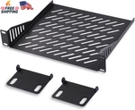 Geeekpi 1u Server Rack Shelf, 7.87" Depth Vented Mount Cantilever Tray For. Fixed Price $32.91.