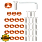 Patikil M6 Orange Aluminum Countersunk Washer Kit 40 Sets Screw Bolt Gasket. Fixed Price $30.99.