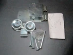 Battalion 4-5/8" X 8-3/8" 2-1/4" 4 Wheeled Sliding Door Box Rail Apron Bracket. Fixed Price $21.95.