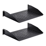 2 Pack 2u 14" Deep Cantilever Rack Shelf 19" Av Network Equipment 55lb. Fixed Price $95.99.