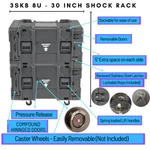 Skb 30" Deep 8u Stackable Shock Rack Case Waterproof Audio/server/crypto Mining. Fixed Price $750.00.