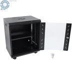 Enclosed Server Rack 12u 15.5" Deep, Secure Lock Glass Front & Sides. Fixed Price $88.77.