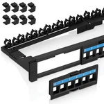 Everest 24 Port Keystone Patch Panel Slim Profile 4-pack Cable Management Bar. Fixed Price $71.95.
