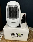 Cyber Heater Portable Electric Remote Control Timer 120v Wall Mount White. Fixed Price $15.39.