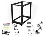 Startech 4-post 18u Mobile Open Frame Server Rack, 19 In Network Rack W/ Wheels. Fixed Price $406.57.