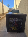 Tripp Lite Freestanding Server Rack Cabinet 19in Black Mesh Door 2 Side Panels. Fixed Price $200.00.