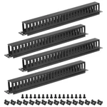 Patikil 1u 19 Inch Cable Manager, 4 Pack 24 Slot Horizontal Rack Mount Wire M.... Fixed Price $50.91.