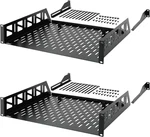2u 19" Rack Shelf, 14" Depth, 110lbs Capacity, 2-pack With Accessories. Fixed Price $99.99.