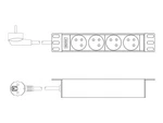 Digitus 10" Socket With Aluminum Profile 4-way Sockets Dn-95418-fr. Fixed Price $42.92.
