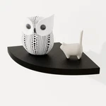 Corner Shelf Wall Mount, Solid Oak Wood Floating Shelves With Cable Ho.... Fixed Price $30.68.