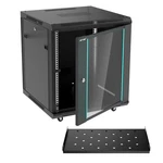 Mt-viki 12u Server Cabinet Network Rack Vented Enclosure W/moving Wheel For 19''. Fixed Price $208.04.