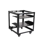 Aeons 10u Open Frame Network Server Rack 19-inch 4 Post Av With Casters .... Fixed Price $206.23.