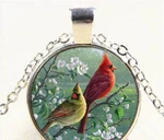 Bird Cardinal Flower Tree Women Mom Pendant Charm Silver Necklace Free Gift Box. Fixed Price $19.93.