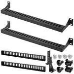 2 Pcs 1u Horizontal 19 Inch Rack Mount Cable Management Bracket Adjustable De. Fixed Price $37.89.