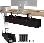 Univivi 28" Under Desk Cable Management Tray No-drill Clamp Or Screw Mount New. Fixed Price $29.99.