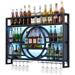 Led Wine Rack Bar Shelves Wall Mounted Kitchen Storage +wine Glass Holder. Fixed Price $208.99.