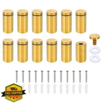 Patikil Gold Standoff Screws 1x2" Stainless Steel Wall Mount (12 Set). Fixed Price $34.99.