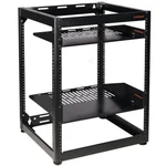 15u Open Frame Rack With 2 Vented Shelves - Egav-prof15 New In Box. Fixed Price $99.89.
