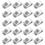 Patikil U-style Clip-on Nut, 20 Pack M6-1 Regular Extruded U-nut M6-1, Silver. Fixed Price $13.15.